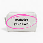 White | Make(r) Your Own | The “Just In” Case | Personalized Embroidered Waffle Project Pouch