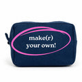 Navy | Make(r) Your Own | The “Just In” Case | Personalized Embroidered Waffle Project Pouch