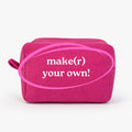 Pink | Make(r) Your Own | The “Just In” Case | Personalized Embroidered Waffle Project Pouch
