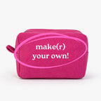 Pink | Make(r) Your Own | The “Just In” Case | Personalized Embroidered Waffle Project Pouch