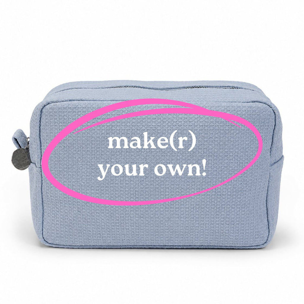 Baby Blue | Make(r) Your Own | The “Just In” Case | Personalized Embroidered Waffle Project Pouch