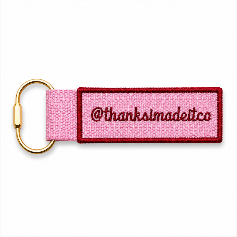 Personalized Bag Charm Keychain | Make(r) Your Own Custom Embroidered Charm