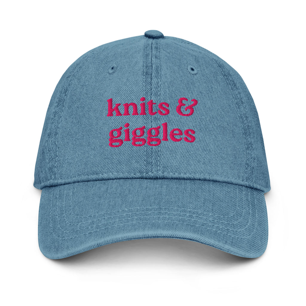 knits & giggles - Denim Hat [CHOOSE YOUR THREAD COLOR!]
