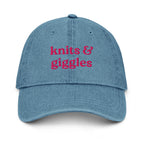 knits & giggles - Denim Hat [CHOOSE YOUR THREAD COLOR!]