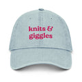 knits & giggles - Denim Hat [CHOOSE YOUR THREAD COLOR!]