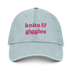 knits & giggles - Denim Hat [CHOOSE YOUR THREAD COLOR!]