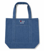 Make(r) Your Own | Denim Pocket Tote Bag | Embroidered Knitting Project Tote