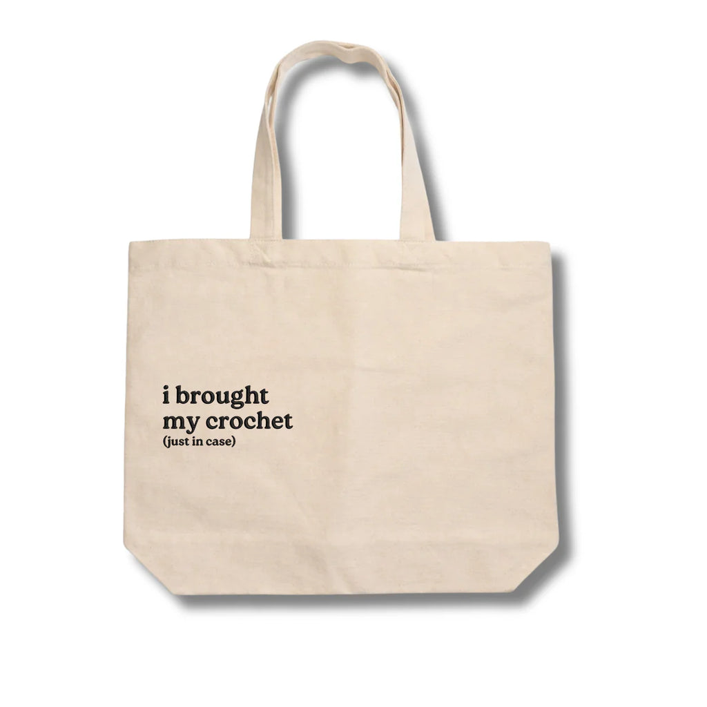 Make(r) Your Own | Canvas Tote Bag | Embroidered Knitting Project Tote