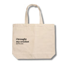 Make(r) Your Own | Canvas Tote Bag | Embroidered Knitting Project Tote