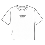 Custom heavyweight boxy tee with I Brought My Hobby Just In Case embroidery