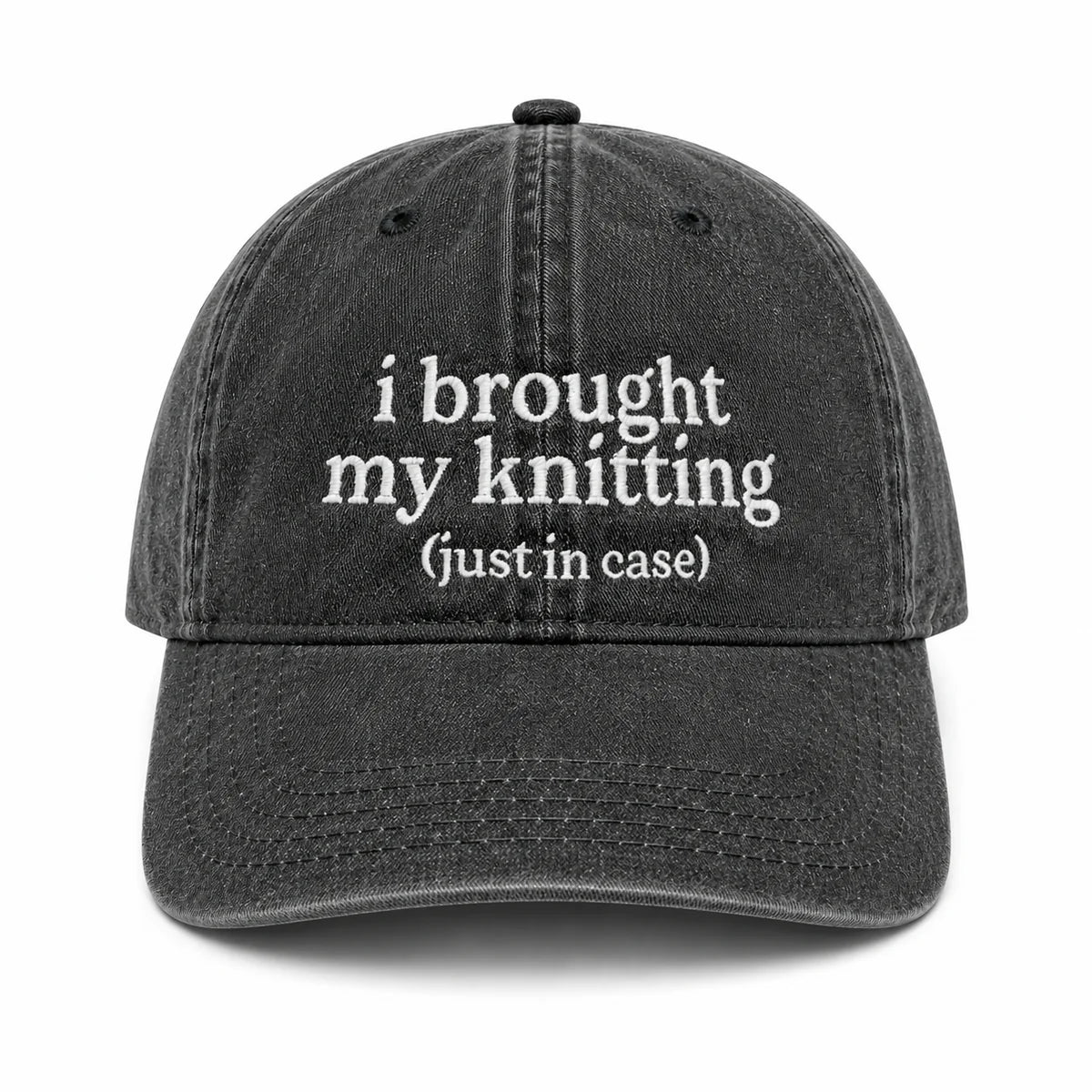 Black Denim Hat | Make(r) Your Own| Custom Knitting Hat for Makers
