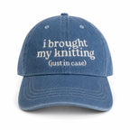 Medium Denim Hat | Make(r) Your Own | Custom Embroidered Knitting Hat for Makers