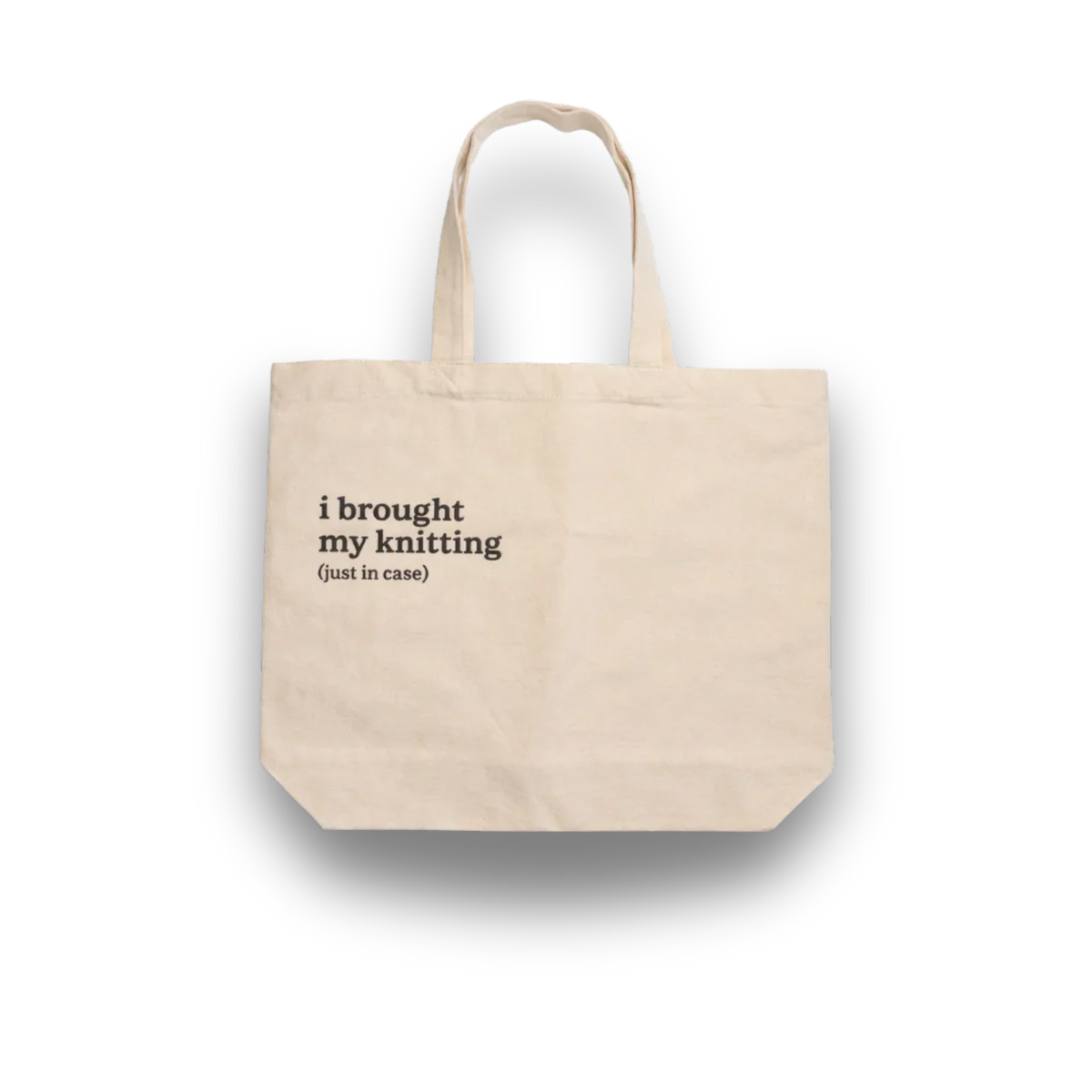 Make(r) Your Own | Canvas Tote Bag | Embroidered Knitting Project Tote