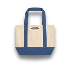 I Brought My Knitting (Just in Case) - Tote – Oversized Denim Project Bag for Knitters