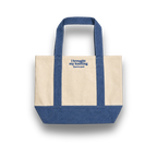 I Brought My Knitting (Just in Case) - Tote – Oversized Denim Project Bag for Knitters