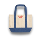 I Brought My Knitting (Just in Case) - Tote – Oversized Denim Project Bag for Knitters