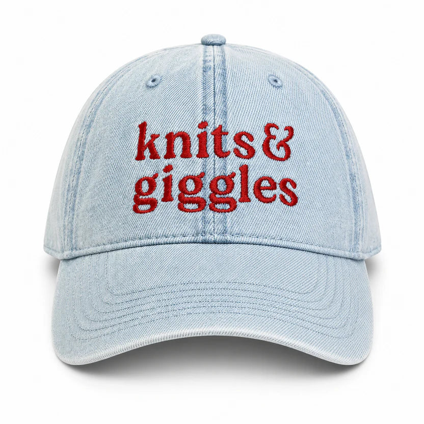 Light Wash Denim Hat | Make(r) Your Own | Custom Knitting Hat for Makers