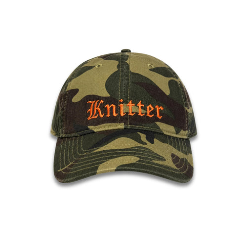 Camo Dad Hat | Make(r) Your Own | Custom Embroidered Knitting Hat for Makers