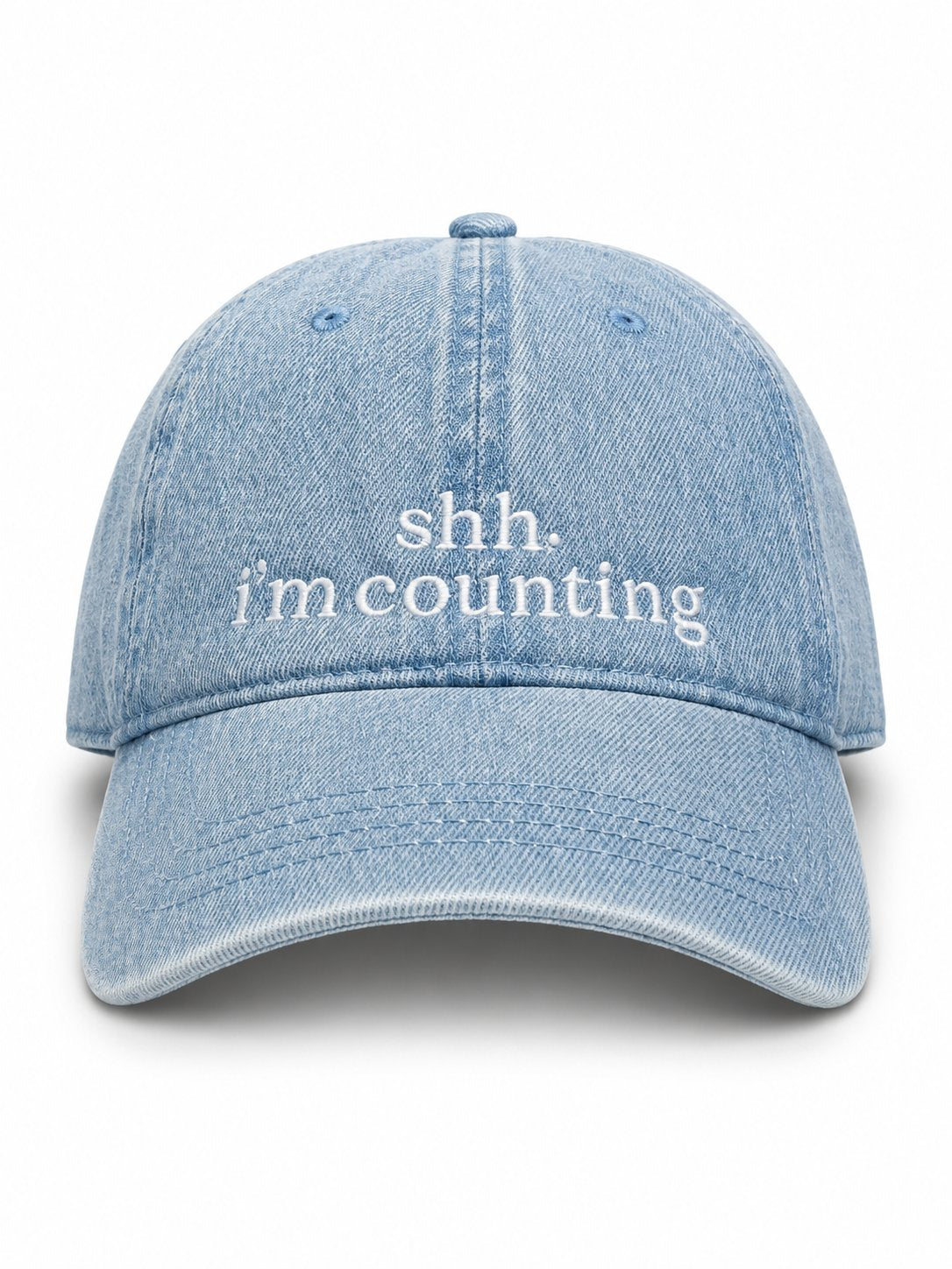 Light Wash Denim Hat | Make(r) Your Own | Custom Knitting Hat for Makers