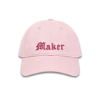 Pink Dad Hat | Make(r) Your Own | Custom Embroidered Knitting Hat for Makers