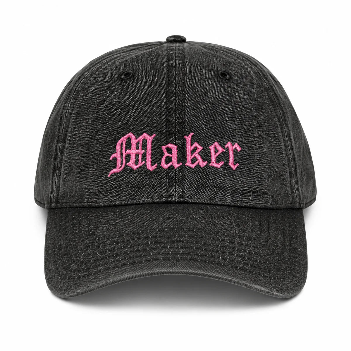 Black Denim Hat | Make(r) Your Own| Custom Knitting Hat for Makers