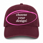 Maroon Dad Hat | Make(r) Your Own | Embroidered Knitting Hat for Makers