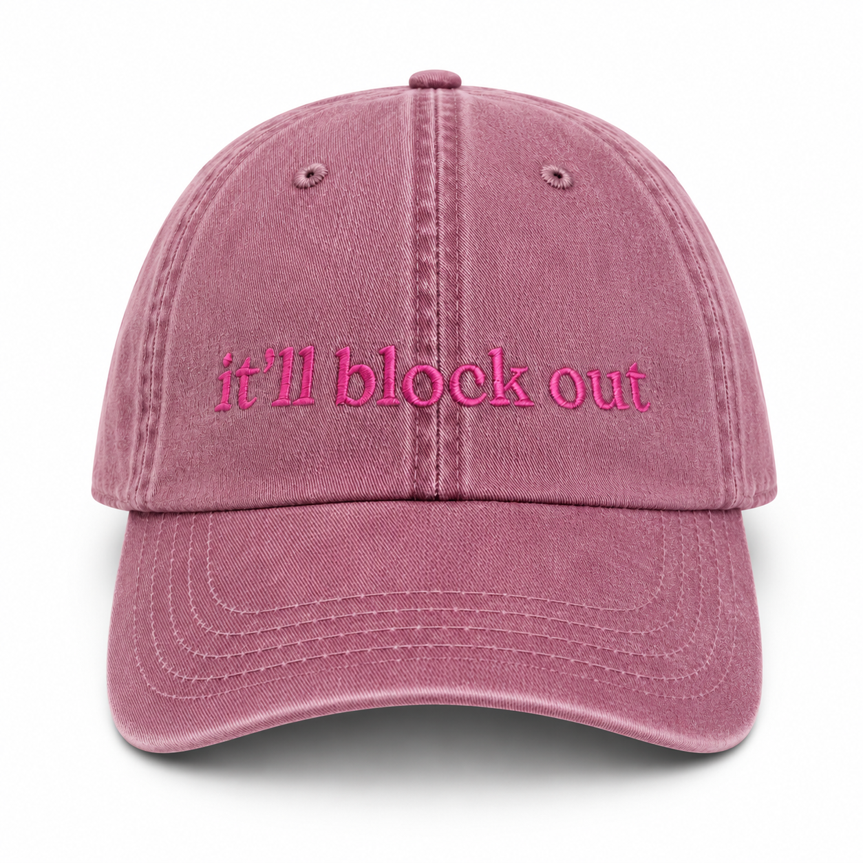 It’ll Block Out - Pink Hat – Pink Embroidery | TIMI