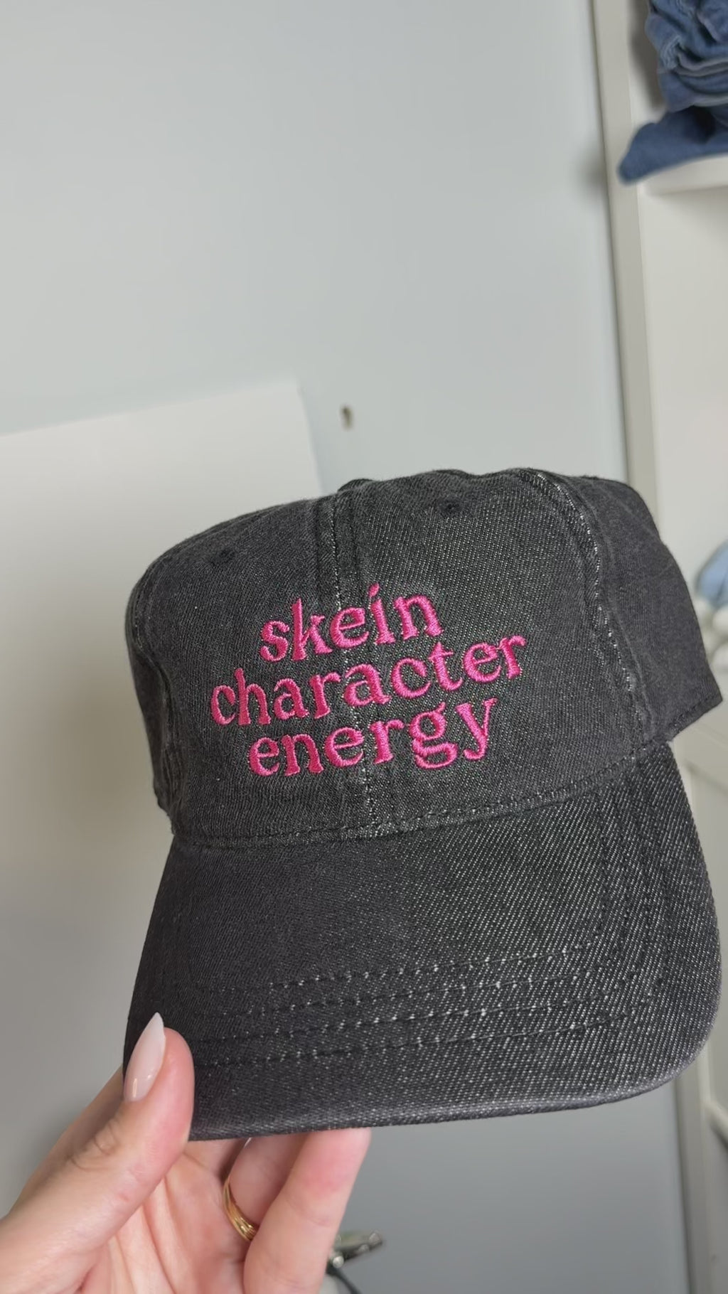 Skein Character Energy Embroidered Hat | TIMI Funny Knitting Hat for Knitters