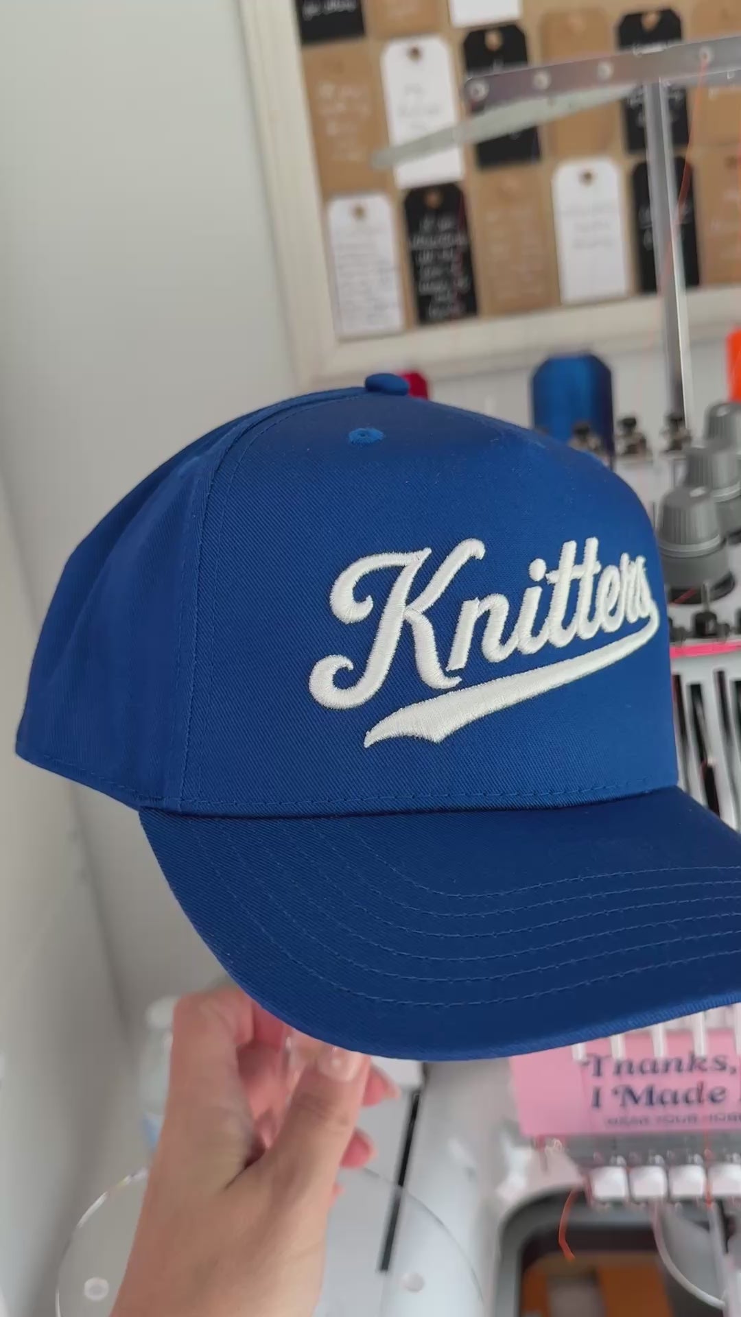 LA Knitters – Royal Structured Hat – White Embroidery | TIMI