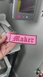 Make(r) Your Own | Embroidered Bag Charm Keychain
