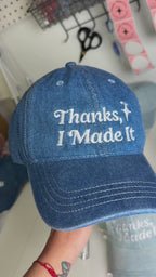 Thanks, I Made It Logo – Custom Embroidered Hat | Make(r) Your Own