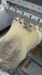 Yarn Slut – Dark Khaki Hat – Taupe Tonal Embroidery | Maker Favorite