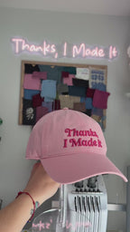 Thanks, I Made It | Pink Edition Puff Embroidered Hat 🎀