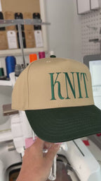 KNIT – Khaki/Forest Green Structured Hat – Forest Green Embroidery | Maker Favorites