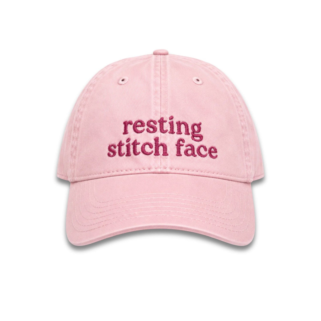 Pink Dad Hat | Make(r) Your Own | Custom Embroidered Knitting Hat for Makers