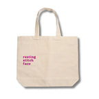 Make(r) Your Own | Canvas Tote Bag | Embroidered Knitting Project Tote