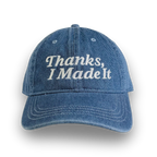 Medium Denim Hat | Make(r) Your Own | Custom Embroidered Knitting Hat for Makers