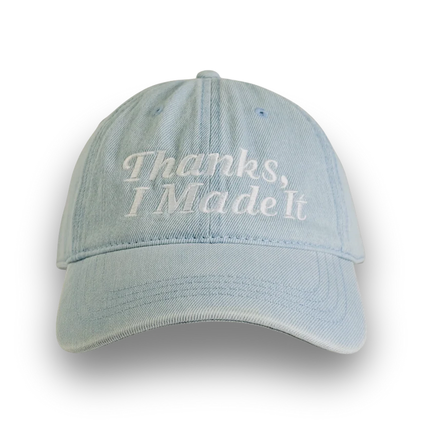 Light Wash Denim Hat | Make(r) Your Own | Custom Knitting Hat for Makers