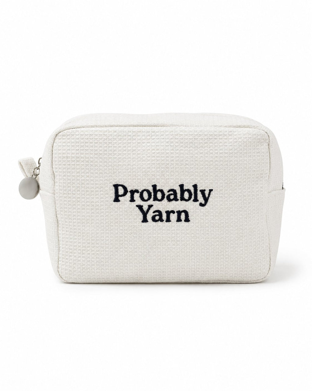 White | Make(r) Your Own | The “Just In” Case | Personalized Embroidered Waffle Project Pouch