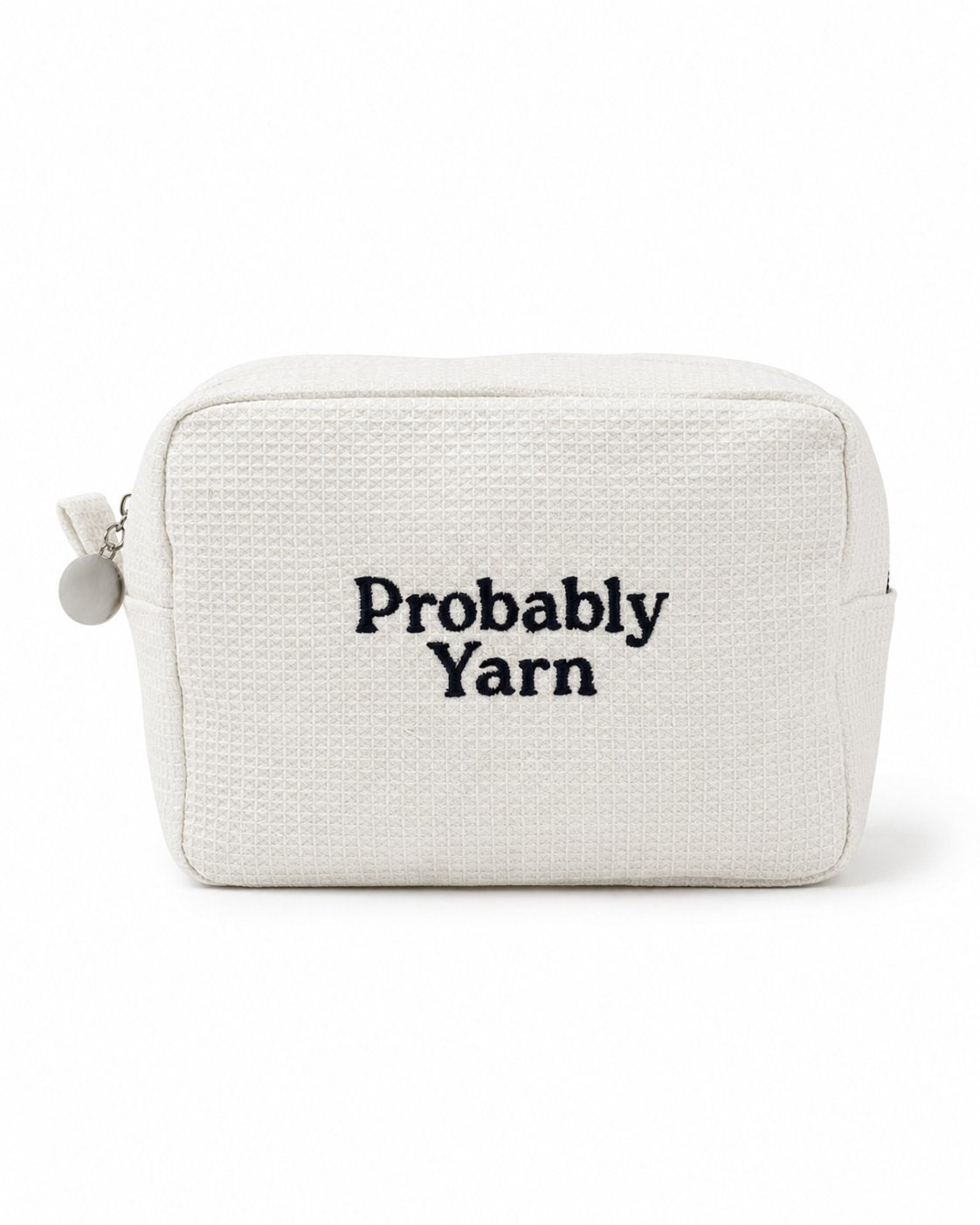 White | Make(r) Your Own | The “Just In” Case | Personalized Embroidered Waffle Project Pouch