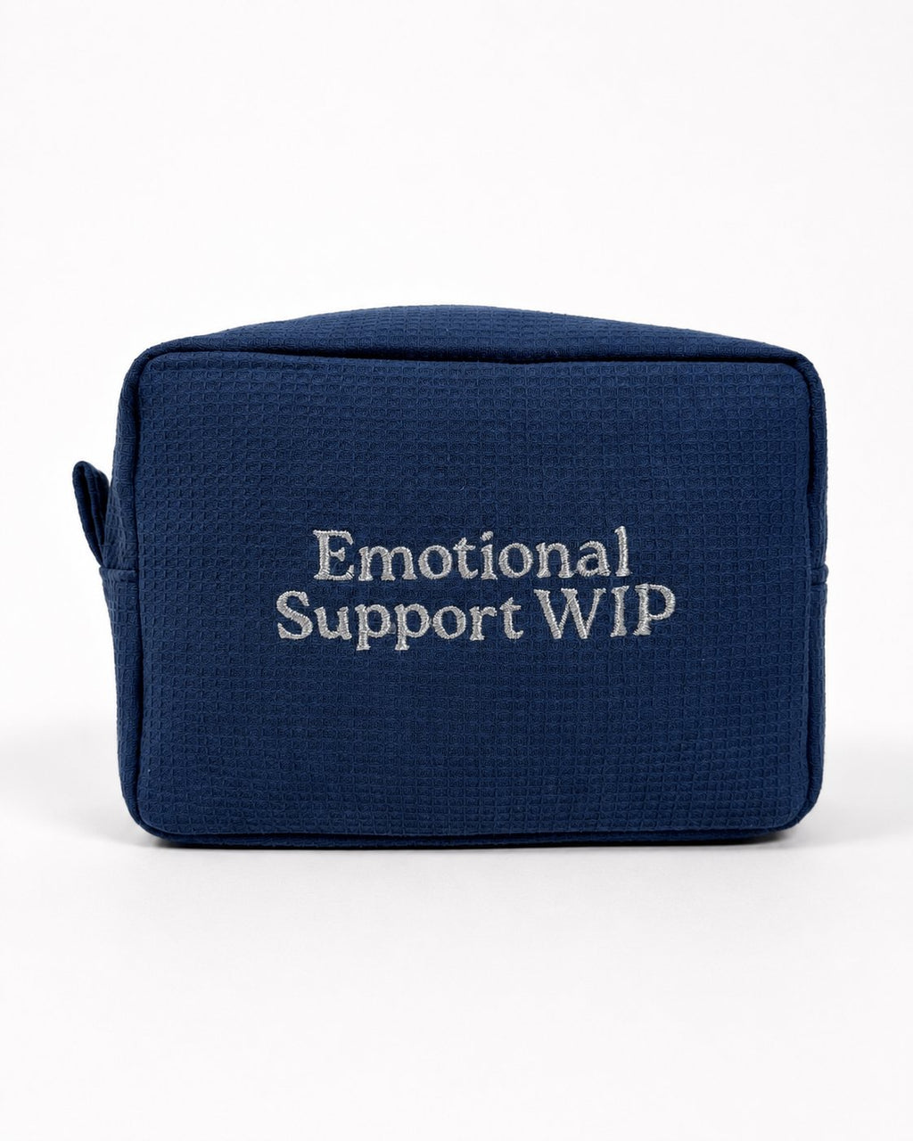 Navy | Make(r) Your Own | The “Just In” Case | Personalized Embroidered Waffle Project Pouch