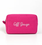 Pink | Make(r) Your Own | The “Just In” Case | Personalized Embroidered Waffle Project Pouch
