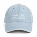 Work in Progress - Light Wash Denim Hat – White Embroidery | TIMI