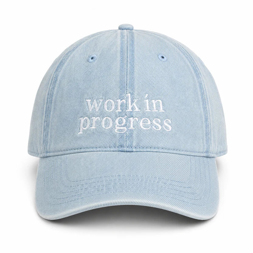 Light Wash Denim Hat | Make(r) Your Own | Custom Knitting Hat for Makers